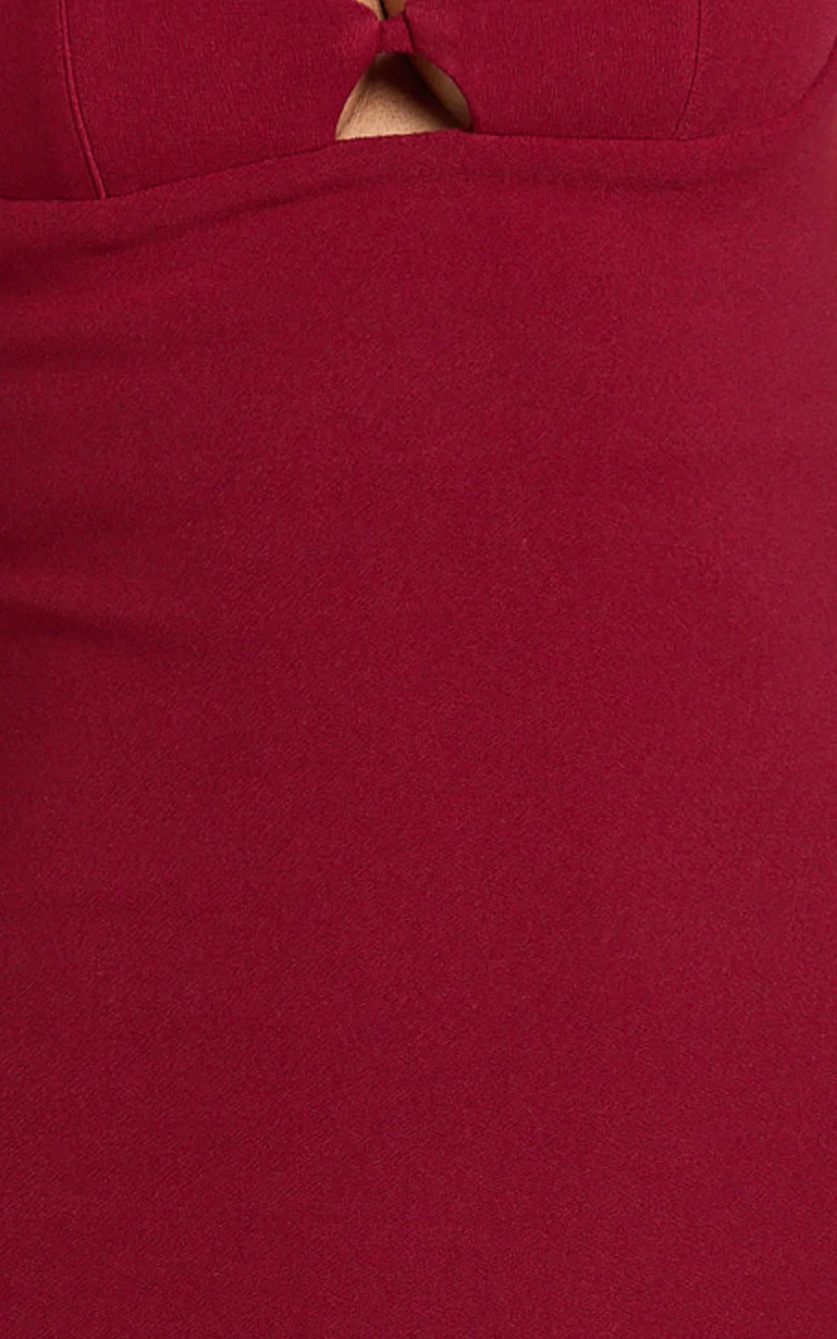 Isabelle Midi Dress - Cut Out Low Back Column Dress in Wine