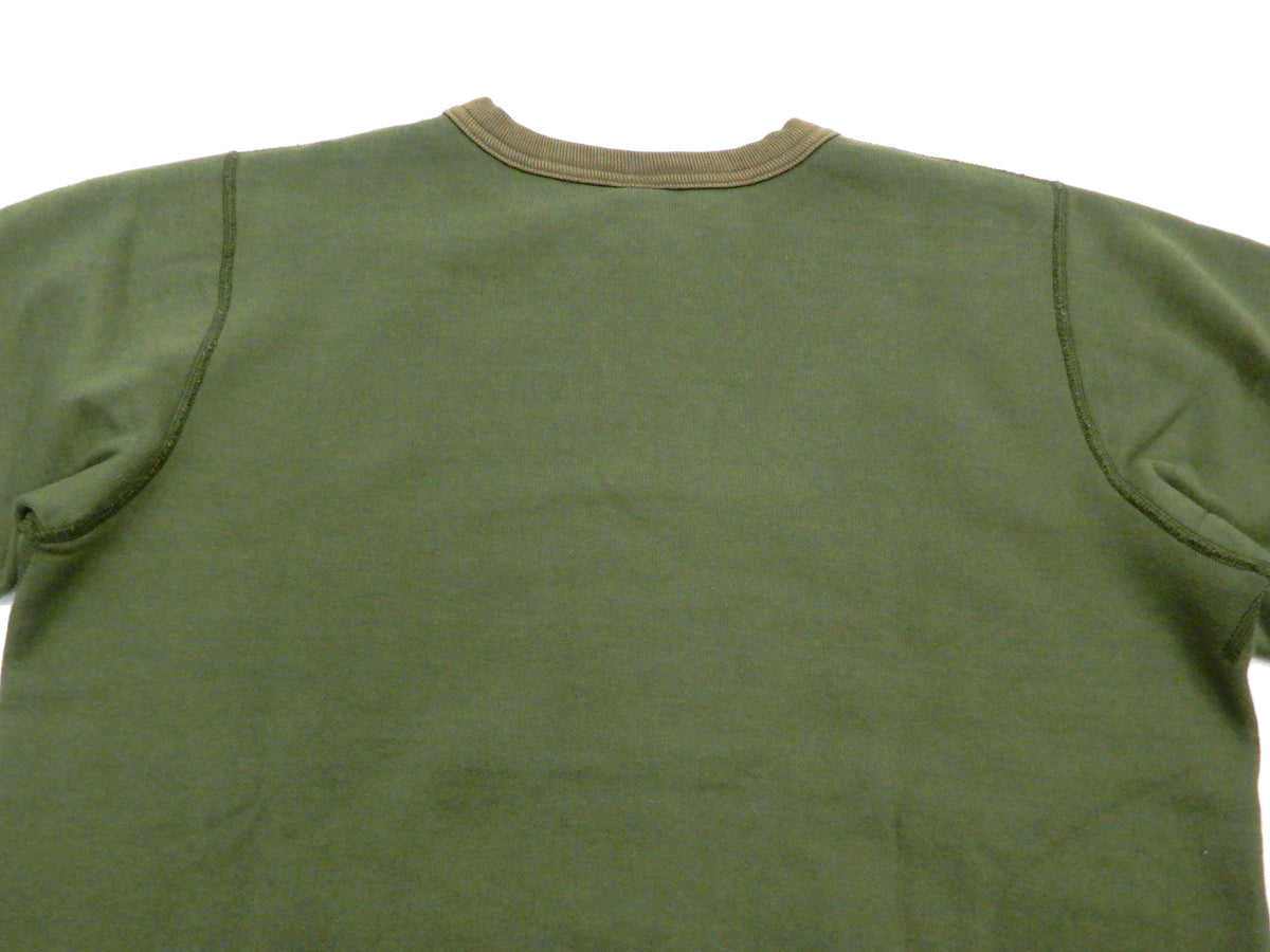 Buzz Rickson Plain Sweatshirt Men's Loop-wheeled Vintage Style BR65622 Faded-Olive