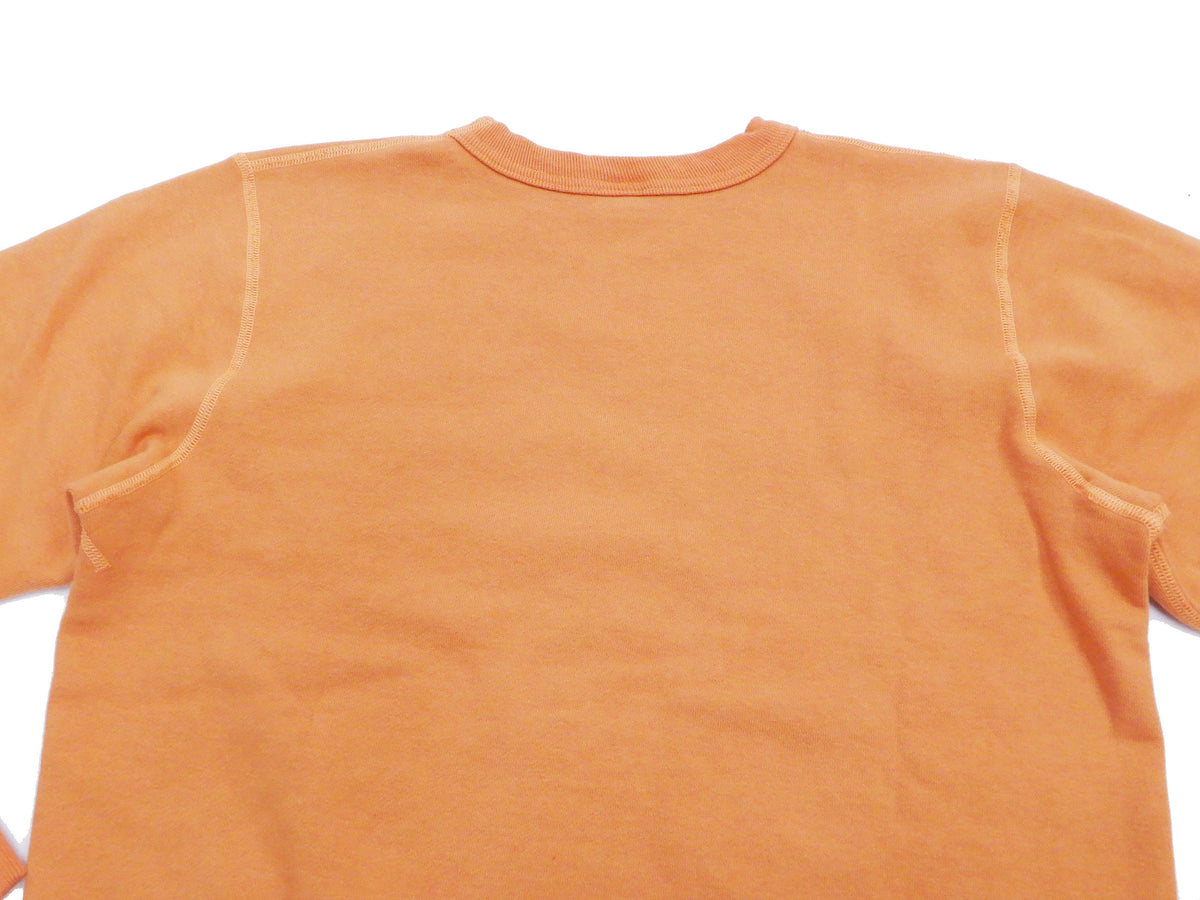 Buzz Rickson Plain Sweatshirt Men's Loop-wheeled Vintage Style BR65622 Faded-Orange