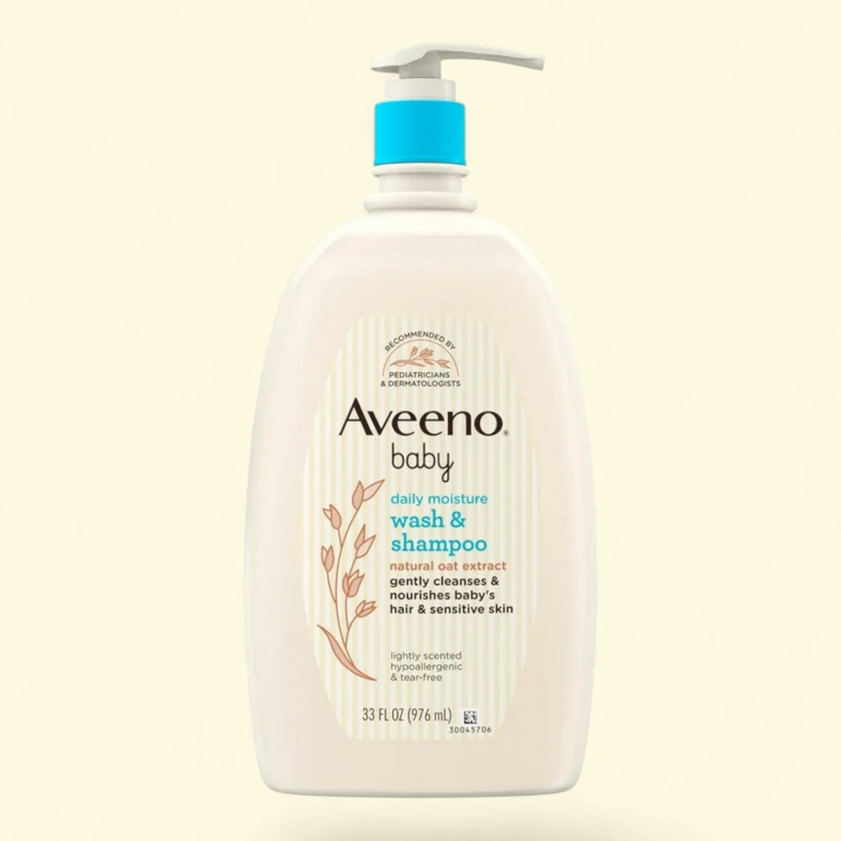 Aveeno Baby Daily Moisture Bath Body Wash & Shampoo, 33 fl oz
