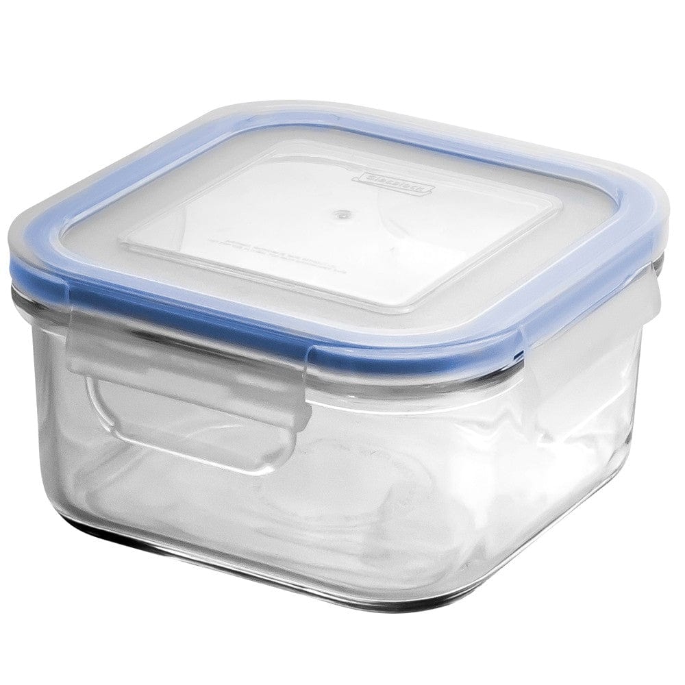 Glasslock Glass Food Storage Container 850ml Square|Freezer Safe Blue Seal
