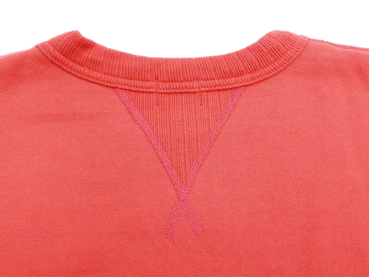 Whitesville Plain Sweatshirt Men's Loop-wheeled V-Insert Vintage Style WV67728 Red