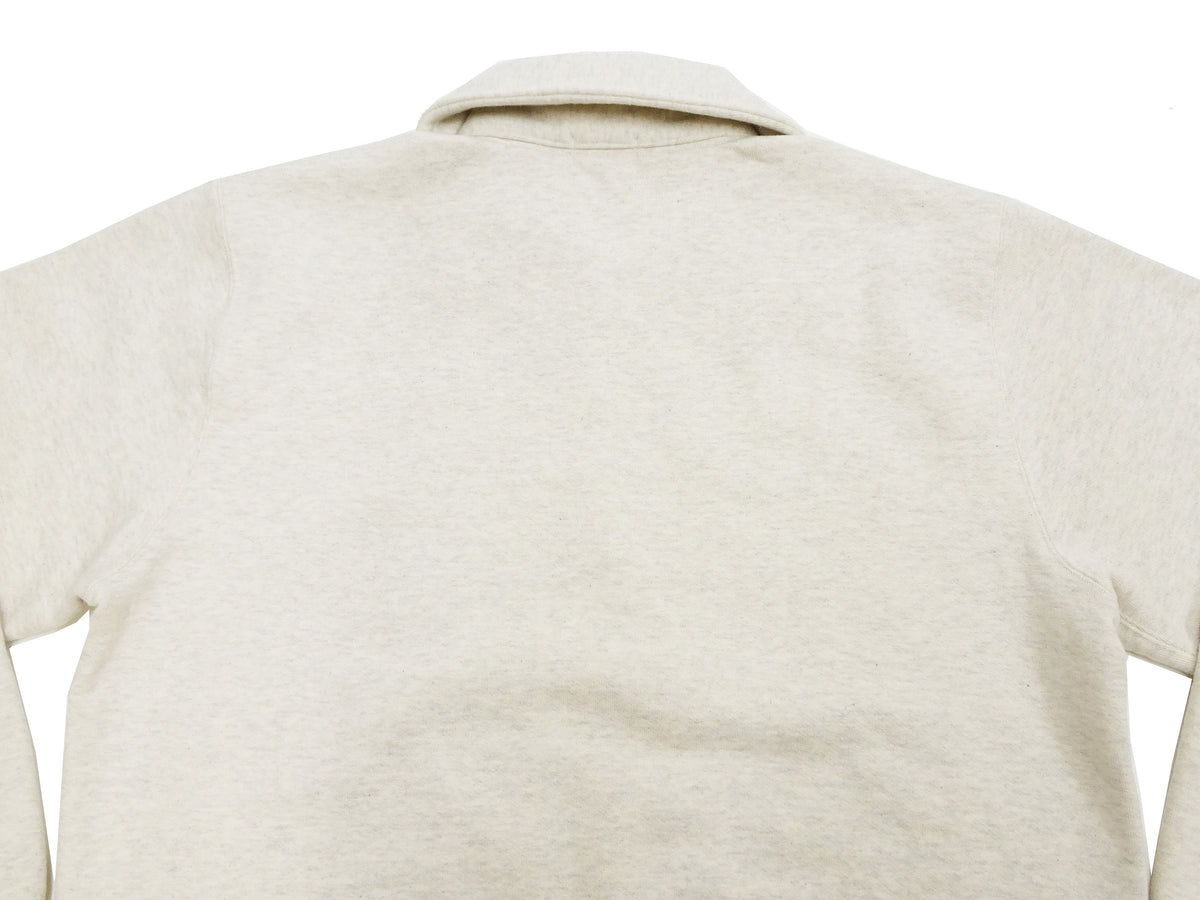 Whitesville Men's Collared Half-Zip Sweatshirt - Heavyweight Loopwheel Fleece, Made in Japan, Vintage-Inspired Athletic Wear (Toyo Enterprises WV69641 131 Oatmeal)