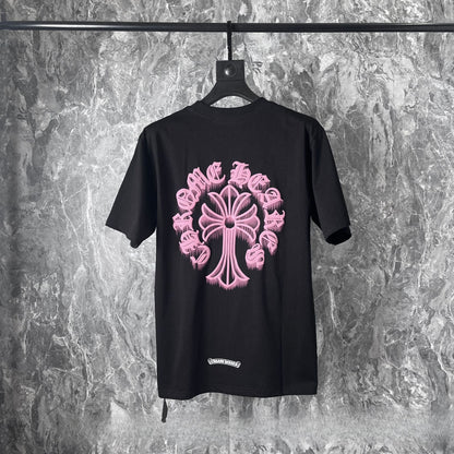 Chrome Heart T Shirts Cross Printed Cotton Casual T-Shirt Couple Short Sleeve