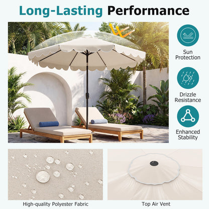 10 FT Patio Umbrella with Push Button Tilt and Crank