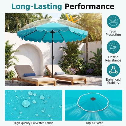 10 FT Patio Umbrella with Push Button Tilt and Crank
