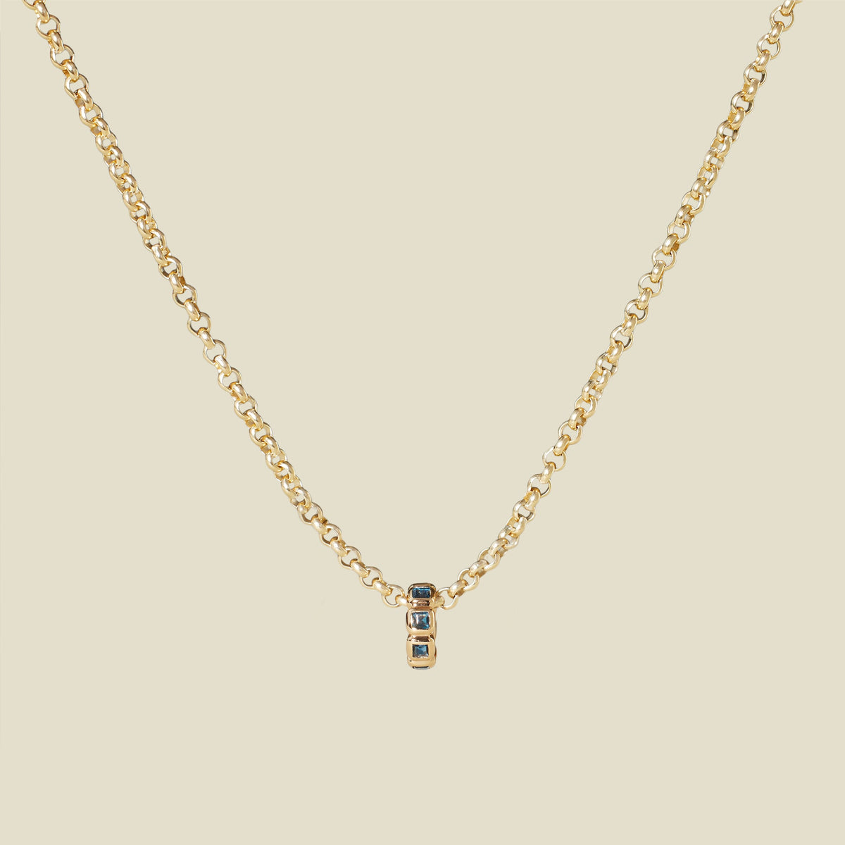 Birthstone Spacer Charm Stacker Necklace