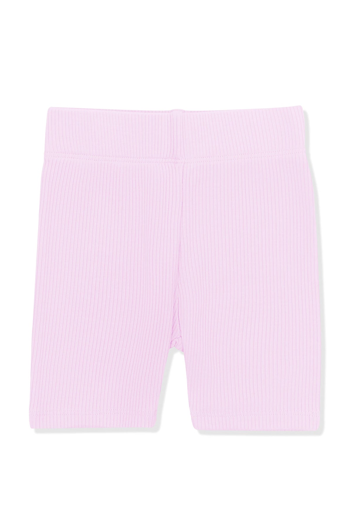 Ribbed Toddler Biker Shorts in Thistle