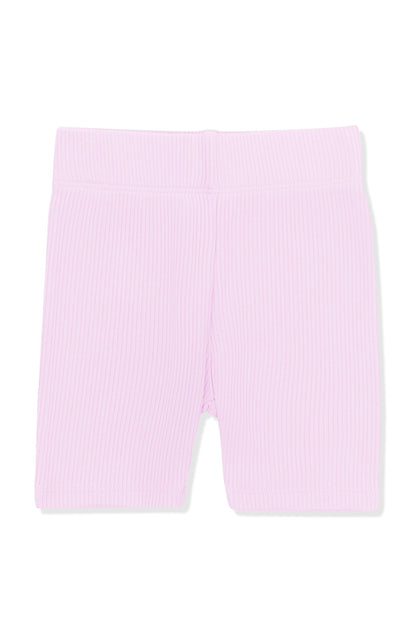 Ribbed Toddler Biker Shorts in Thistle