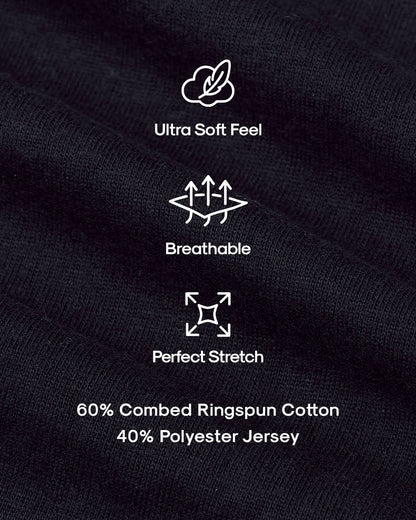 Black Classic Long Sleeve Crew Neck 3-Pack