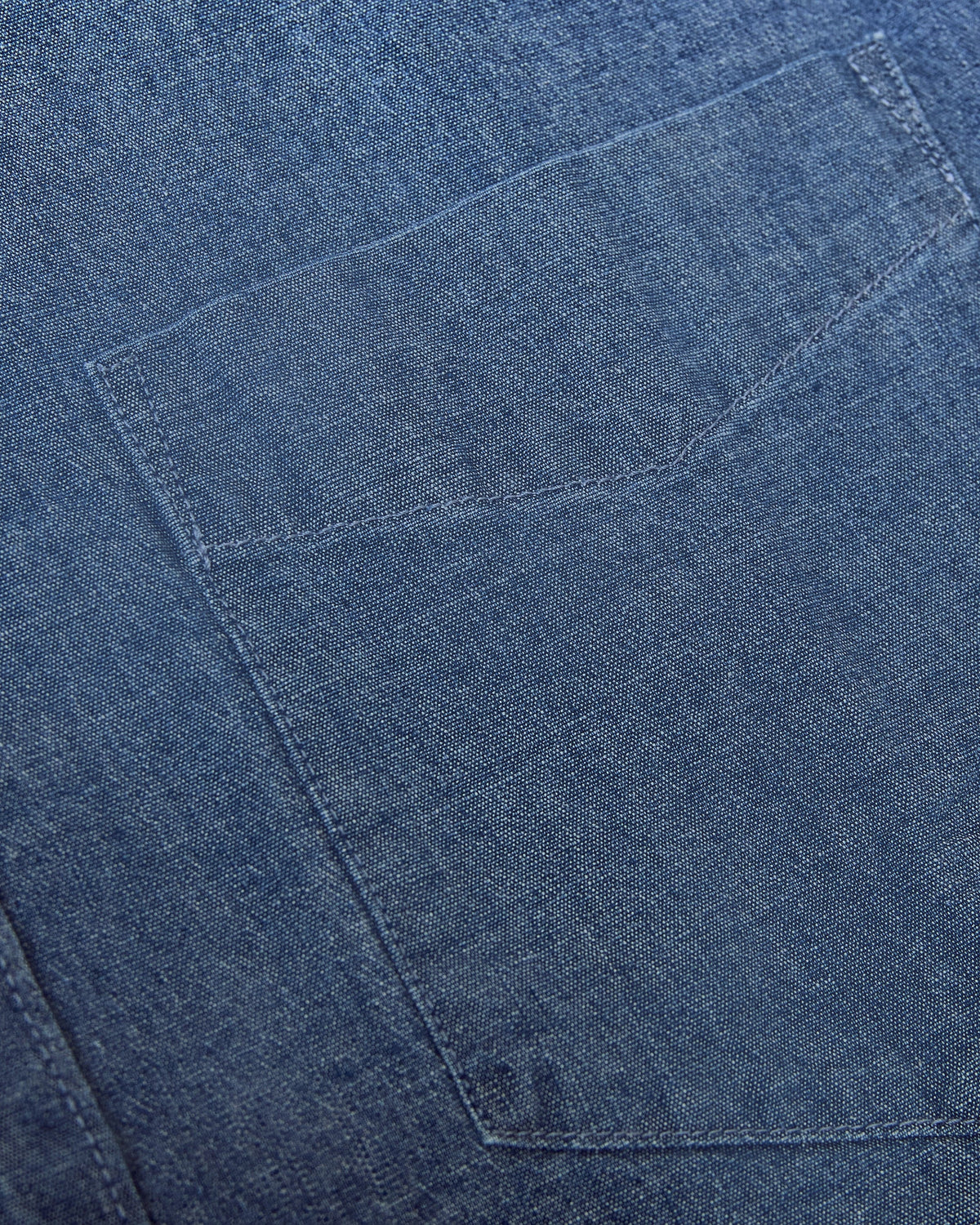 Light Indigo Wash Short Sleeve Stretch Chambray Shirt