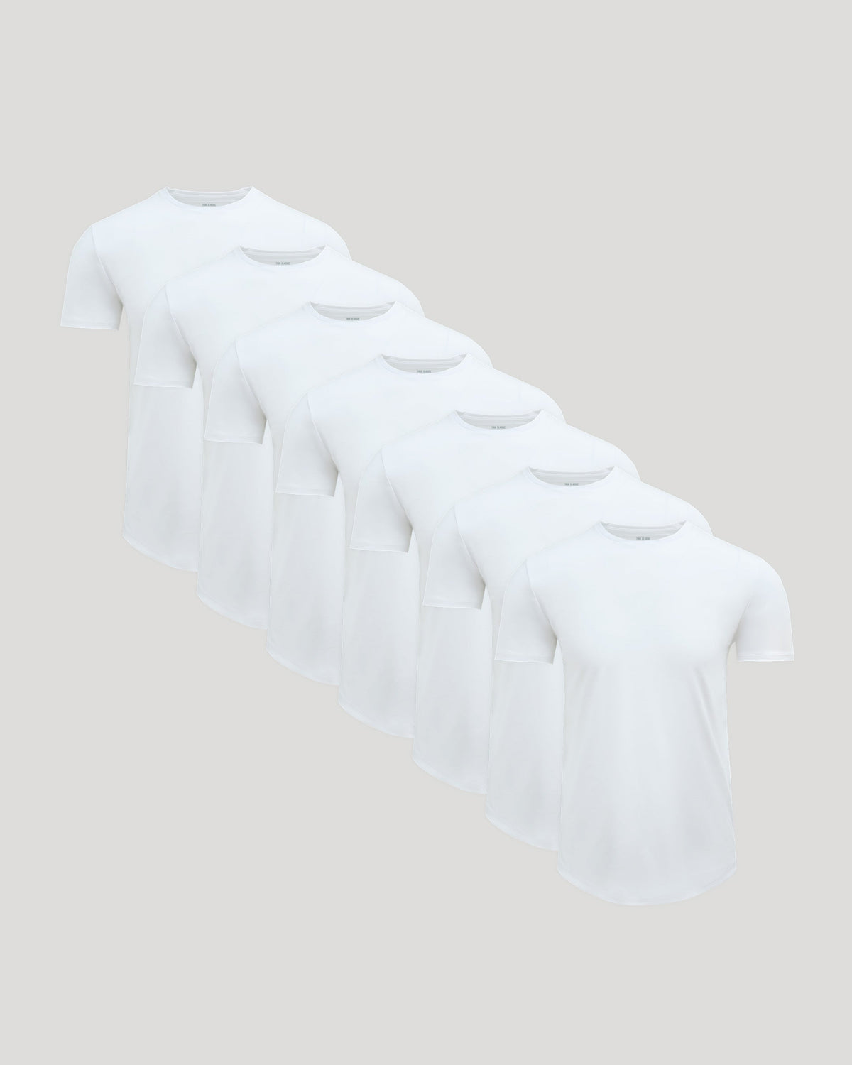 Pima Cotton Blend Curved Hem Crew 7-Pack