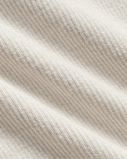 Womens Oatmeal Ribbed U-Neck Tee 3-Pack