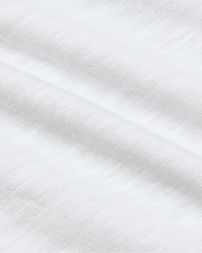 Womens White Slub Scoop Neck Tee