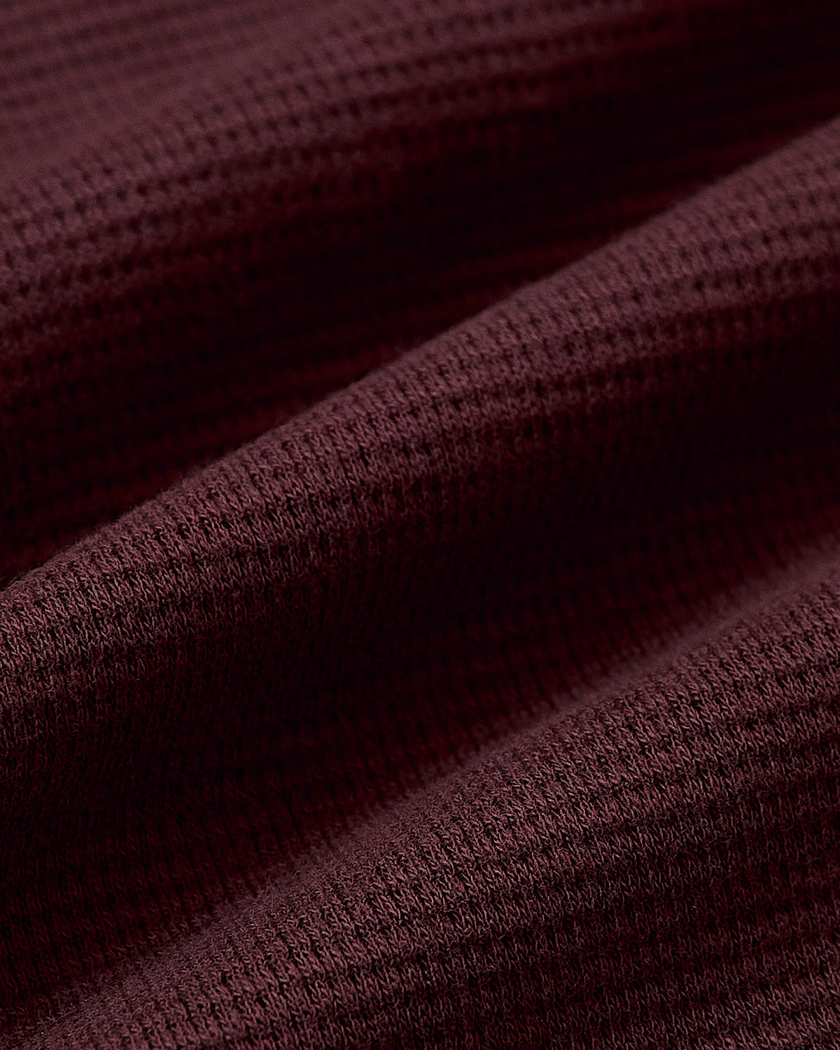 Mahogany Long Sleeve Waffle Henley