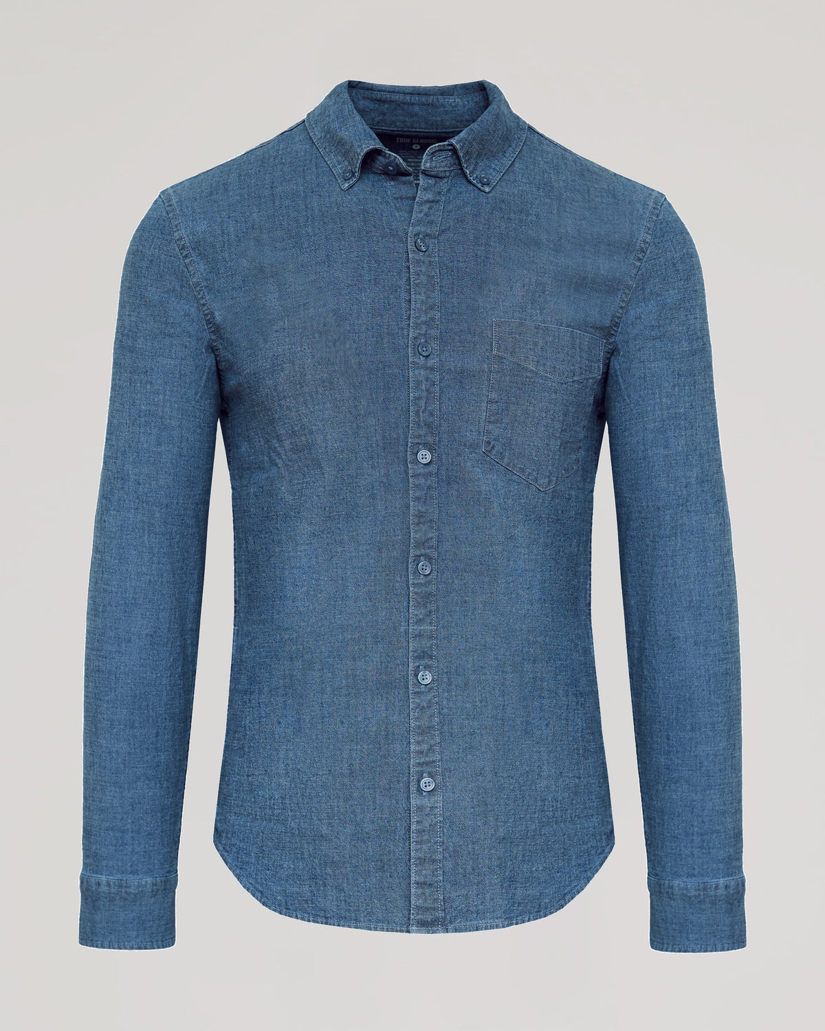 Light Indigo Wash Long Sleeve Chambray Shirt