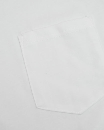 White Heavyweight Long Sleeve Pocket Crew 2-PacK