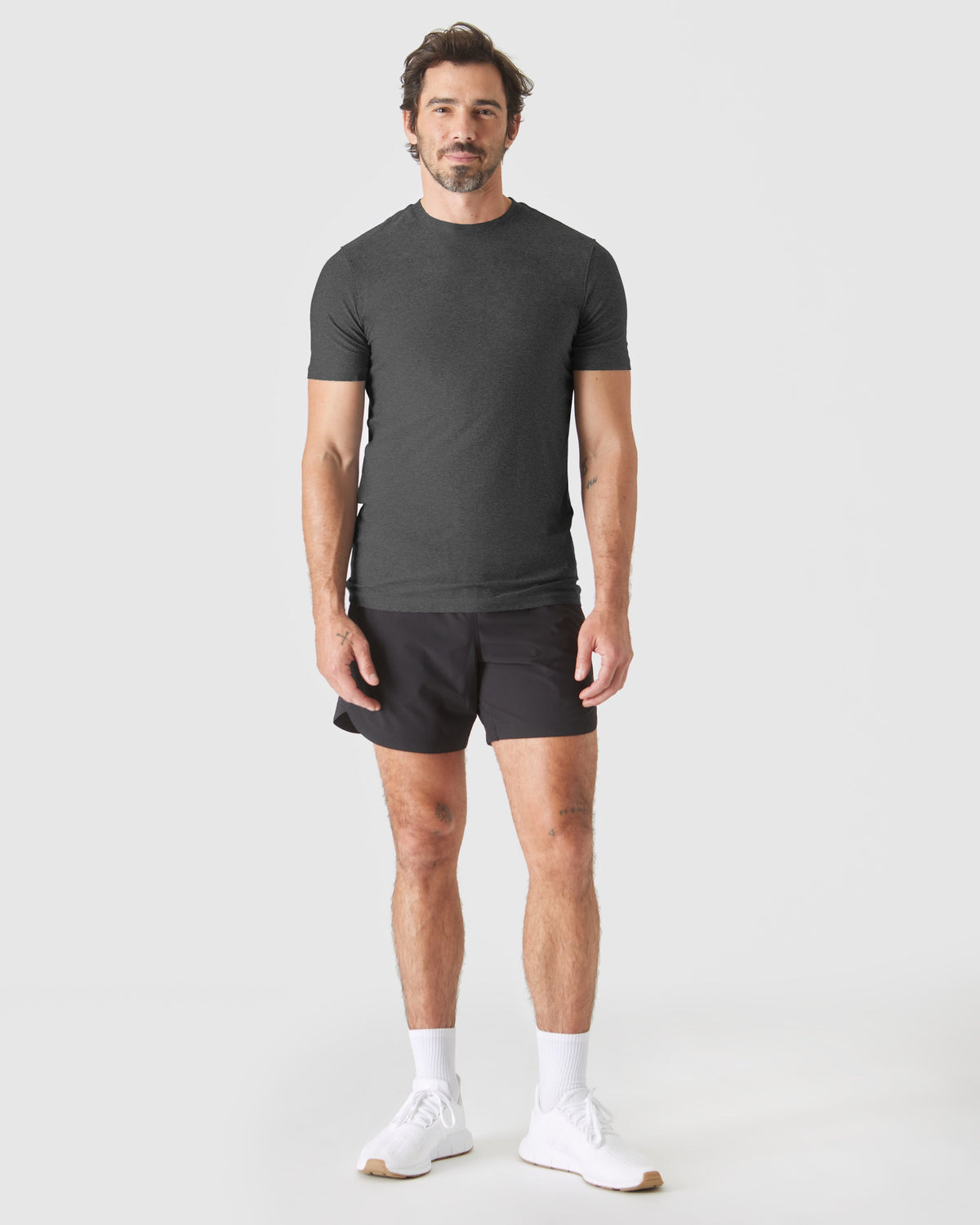 Charcoal Heather Gray Tall Active Crew Neck 2.0