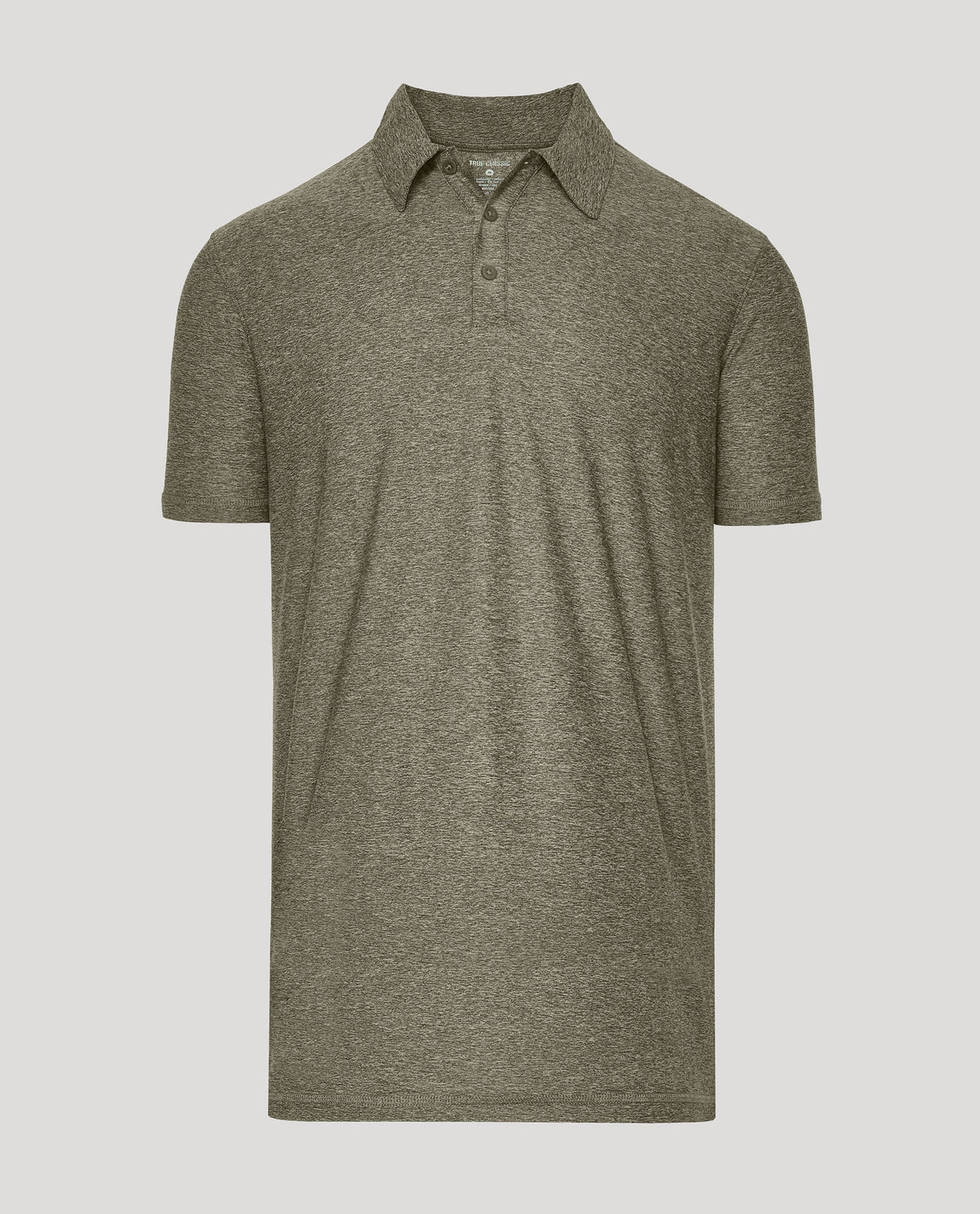 Heather Military Green Short Sleeve Tall Active Polo