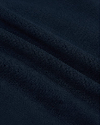 Navy Tall Heavyweight Curved Hem Crew