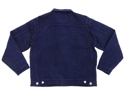 Studio D'artisan Men's 14 oz Selvedge Sashiko Jacket - Type II Style - Deep Indigo One Wash - Made in Japan (SDA 4619)