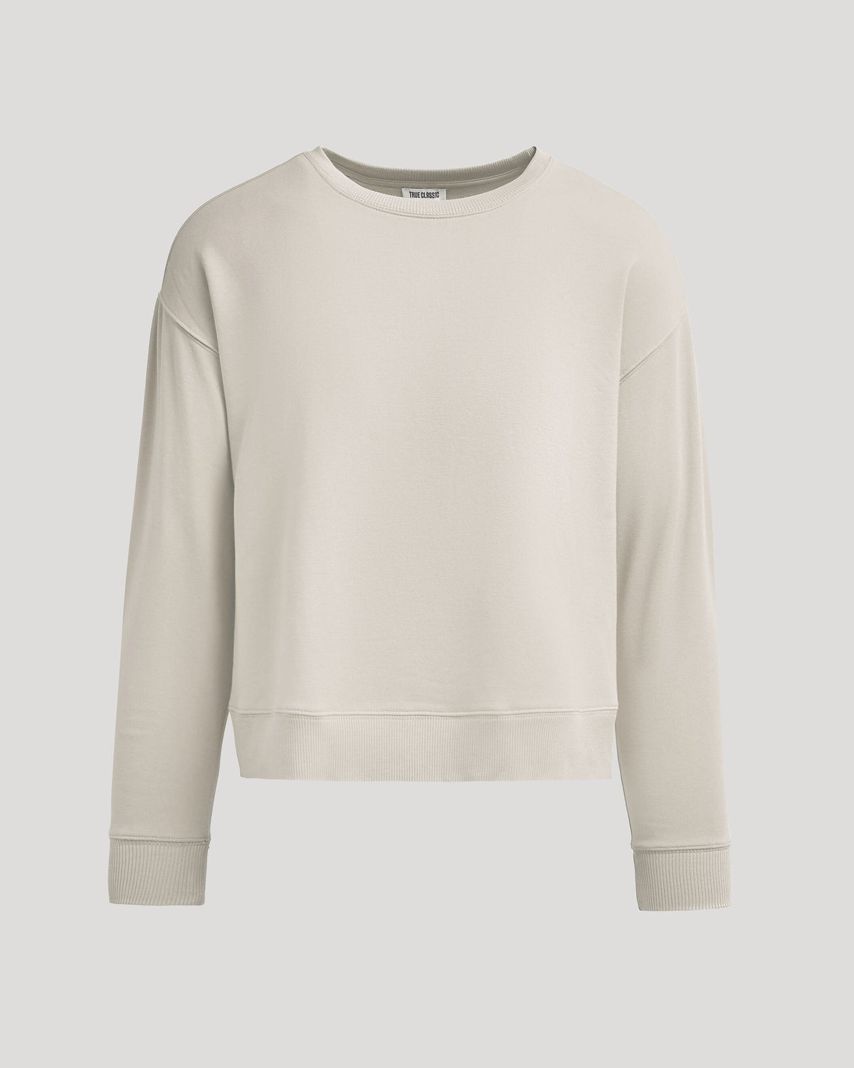 Womens Oatmeal Slouch Pullover Crew