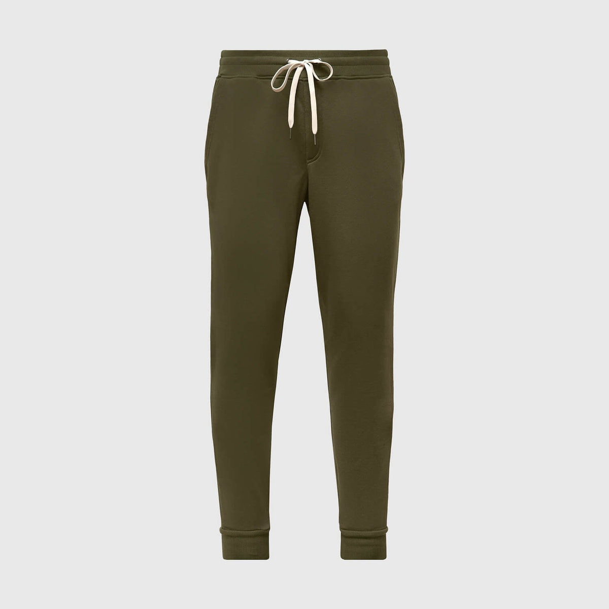 Military Green Fleece French Terry Joggers