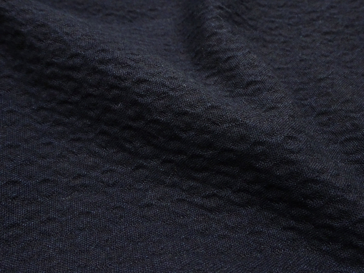 Studio D'Artisan Indigo Dobby Camp Collar Shirt - Men's Short Sleeve Casual Shirt with Relaxed Resort-Style Design - 5724 Deep-Indigo