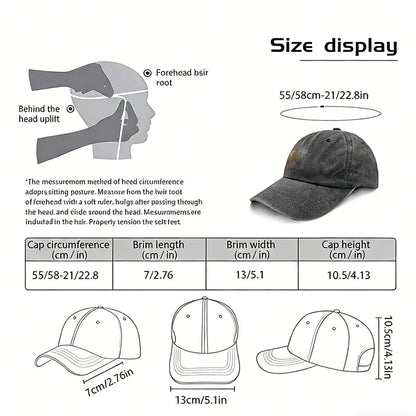 1955 Limited Edition Embroidered Vintage Baseball Cap – Retro Washed Distressed Hat