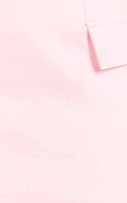 Florence Mini Skirt - Faux Pocket A Line Skirt in Pale Pink