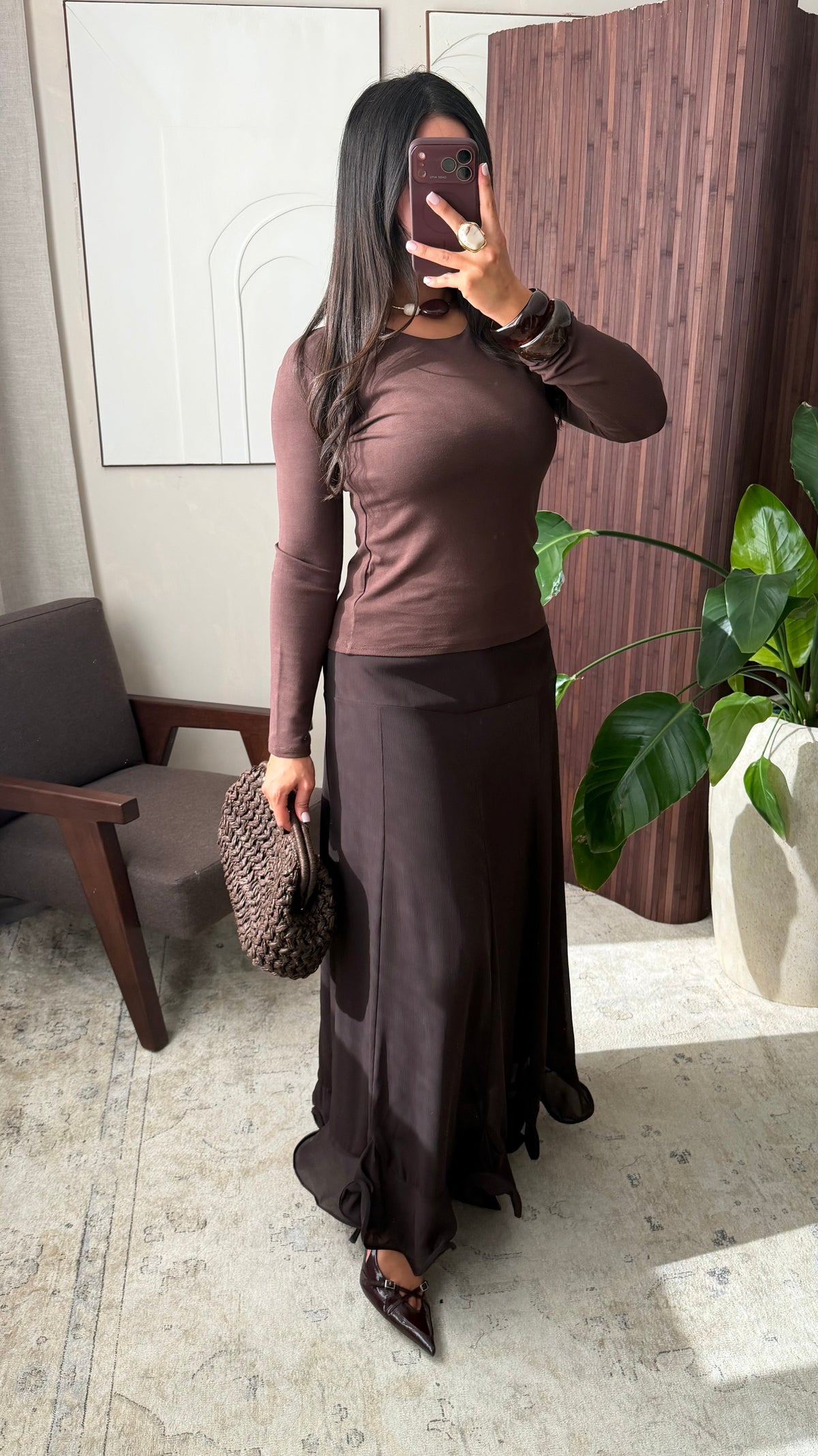 Haut simple MUST HAVE I Marron chocolat