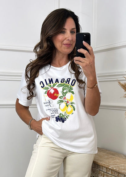 Arleth Organic Juice White T Shirt