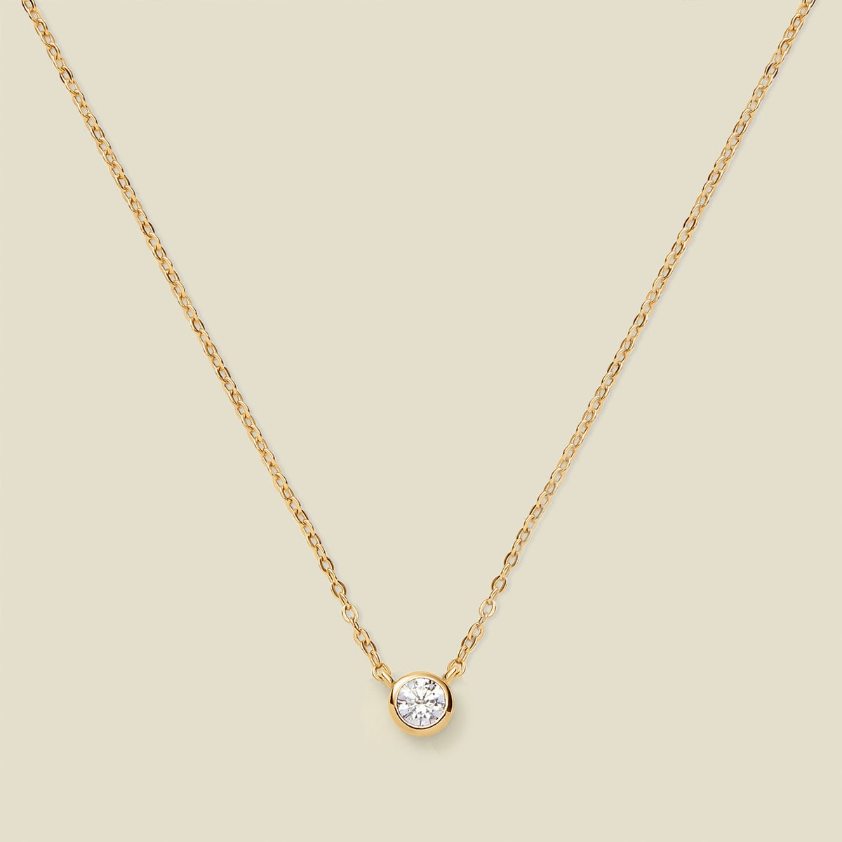 CZ Poppy Solitaire Necklace