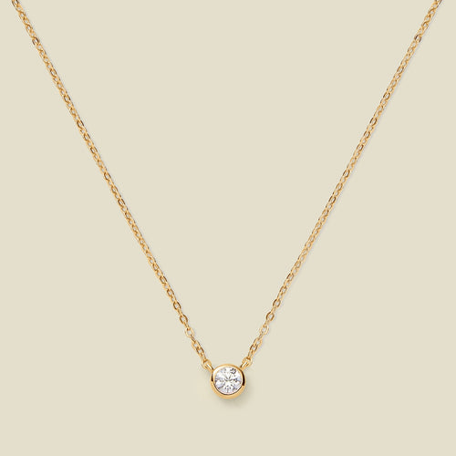 CZ Poppy Solitaire Necklace