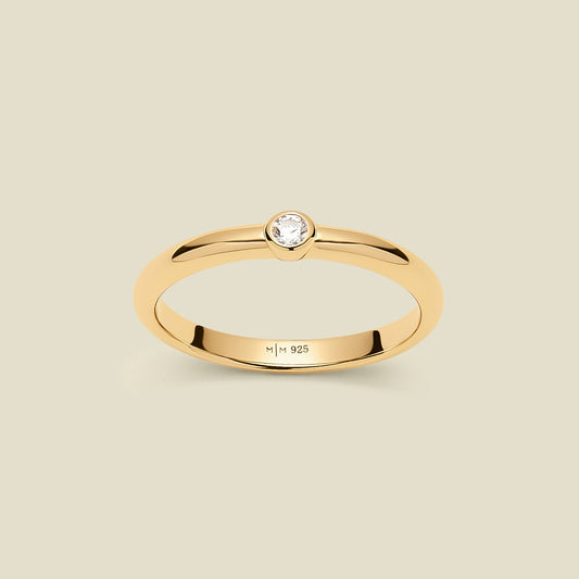 CZ Poppy Solitaire Stacking Ring | Final Sale