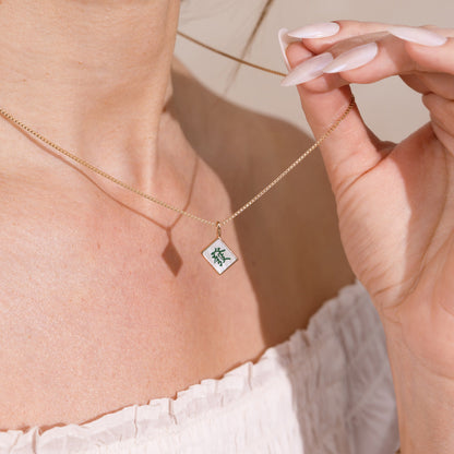 Mahjong Tile Necklace