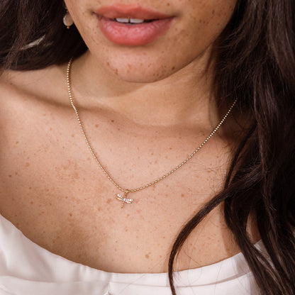 Opal Dragonfly Necklace