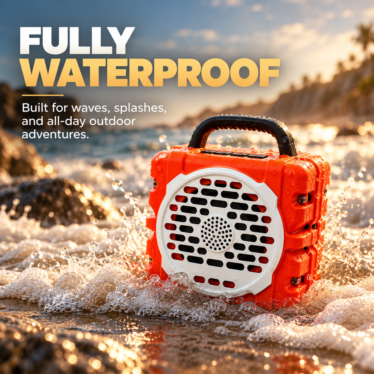 🔥 Limited-Time Sale – Rugged Waterproof Bluetooth Speaker with Powerful Outdoor Sound & Party Mode