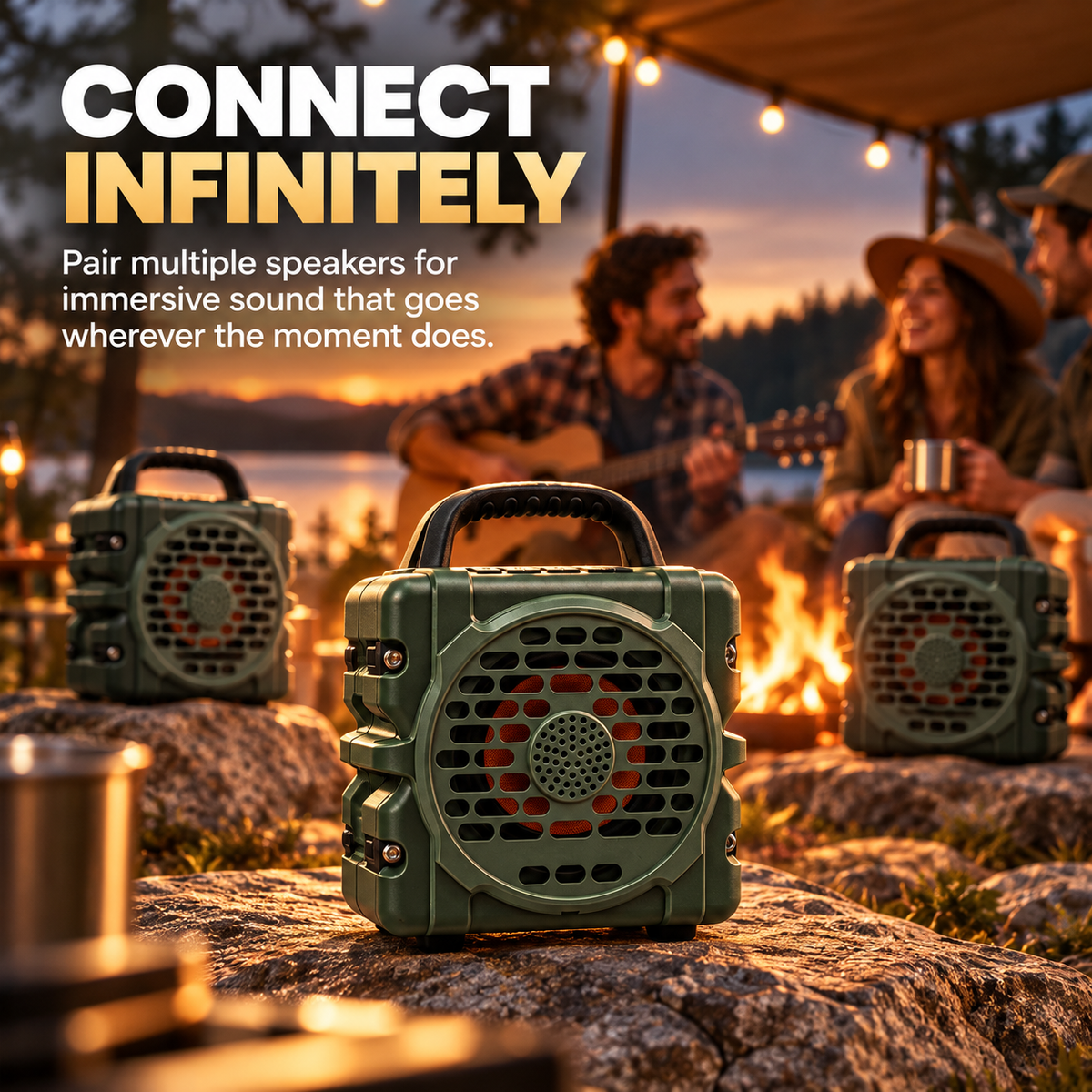 🔥 Limited-Time Sale – Rugged Waterproof Bluetooth Speaker with Powerful Outdoor Sound & Party Mode