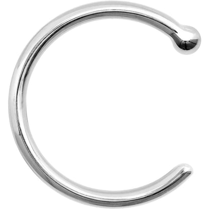18G 5/16 Solid 18K White Gold Nose Hoop