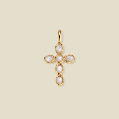 Mother of Pearl Cross Charm