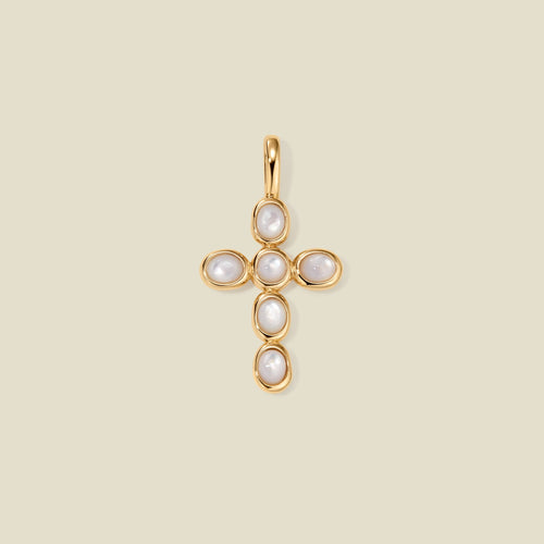 Mother of Pearl Cross Charm