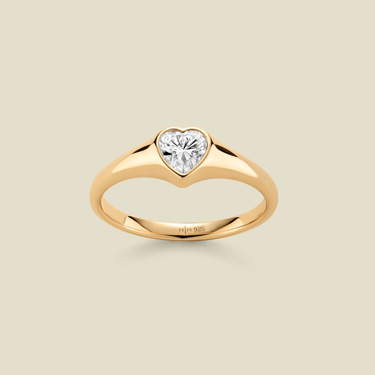 CZ Heart Signet Ring | Final Sale