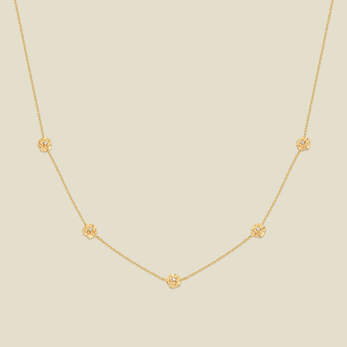 January CZ Birth Flower Station Necklace