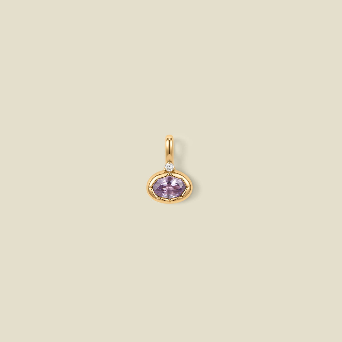 June Oval Birthstone Charm