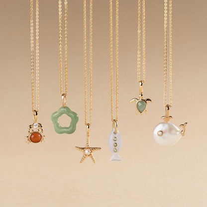 Pearl Whale Charm