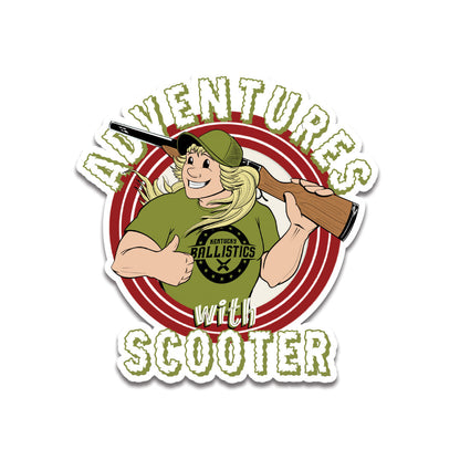 Adventures With Scooter Sticker
