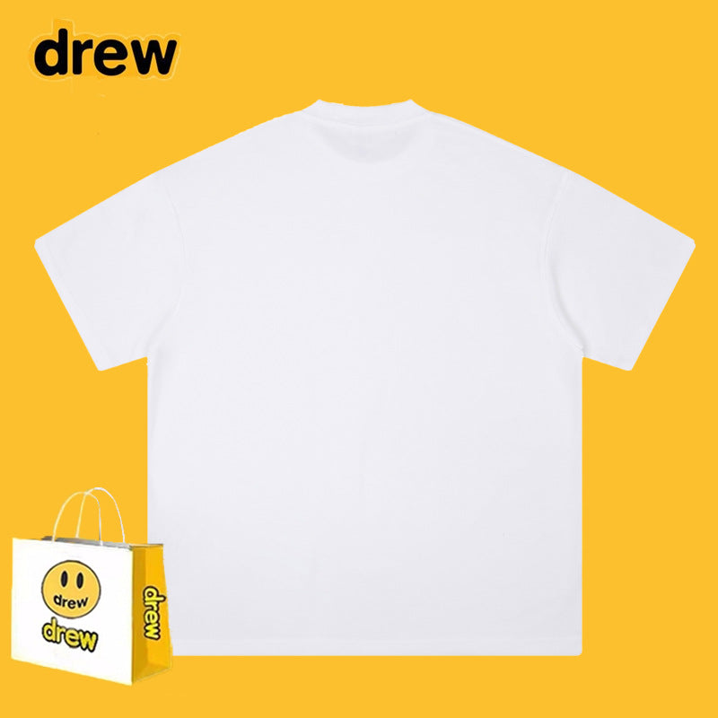 Drew T-shirts Graffiti Printing Loose Men's Short Sleeve