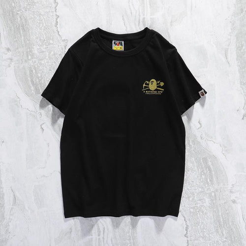 Bathing Ape T-Shirt Cartoon Anime Short Sleeve White Loose Round Neck Summer T-shirt