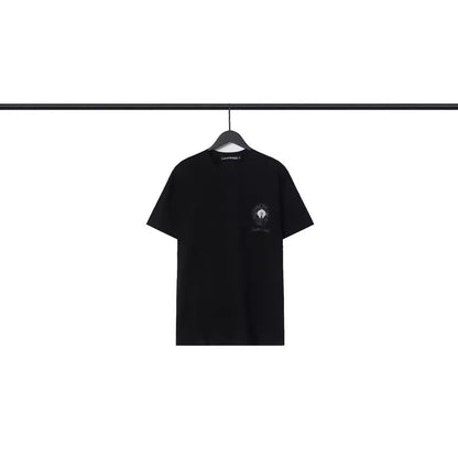 Chrome Heart T Shirts Croix Cross Color Leather Printed Short Sleeve T-Shirt